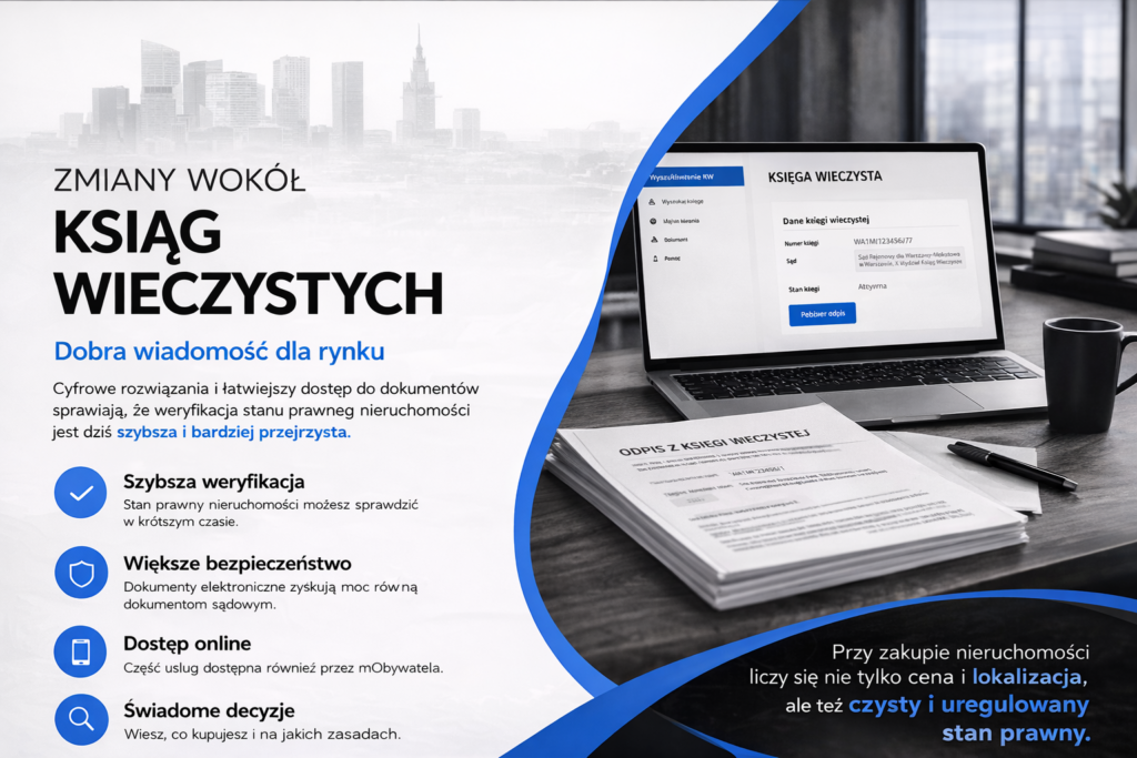 Zmiany wokół ksiąg wieczystych. Dobra wiadomość dla rynku